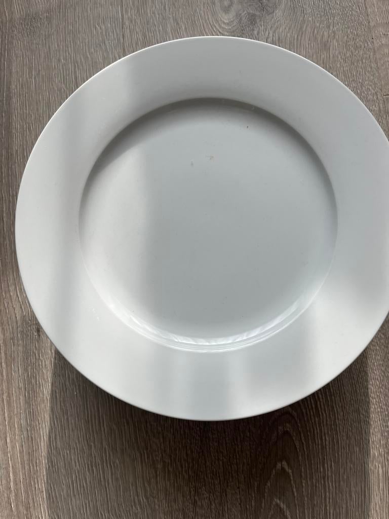 Witte Basics Borden - Set van 8, Ophalen of Verzenden, Zo goed als nieuw, Bord(en), Effen