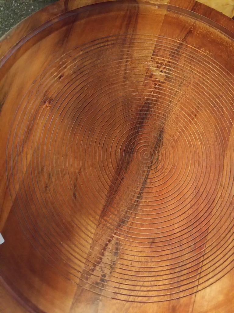 Bijzettafel hout, Minder dan 55 cm, Rond, Ophalen of Verzenden, 60 cm of meer