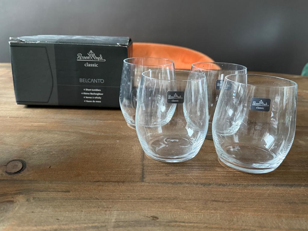 Rosenthal Belcanto Classic short tumblers van kristal, Glas of Glazen, Nieuw, Ophalen of Verzenden, Glas