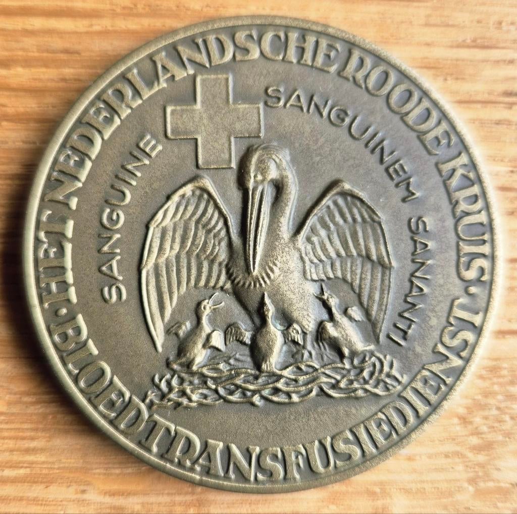 Bronzen penning Rode Kruis Sanquin, Postzegels en Munten, Penningen en Medailles, Ophalen of Verzenden, Brons