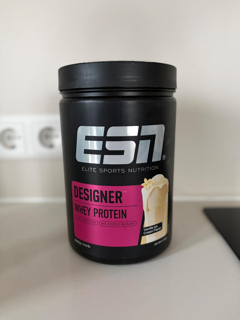 Whey protein vanilla ice ESN, Ophalen, Zo goed als nieuw, Poeder of Drank