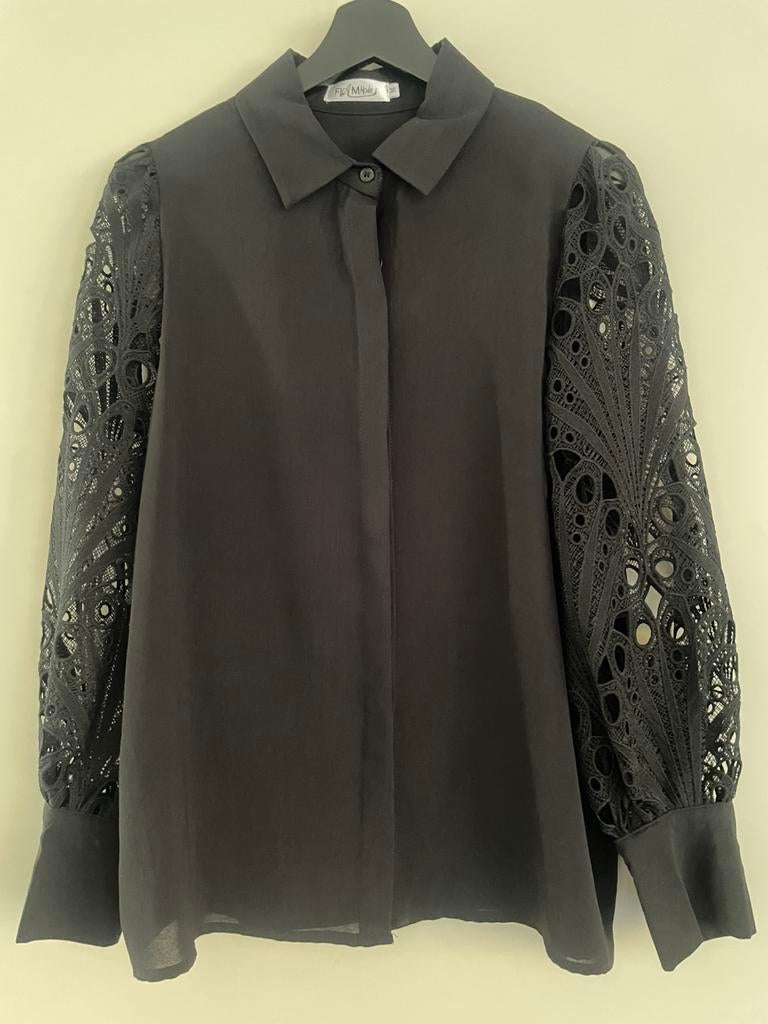 Blouse van Flam Mode, Kleding | Dames, Ophalen of Verzenden, Zo goed als nieuw, Maat 38/40 (M), Zwart