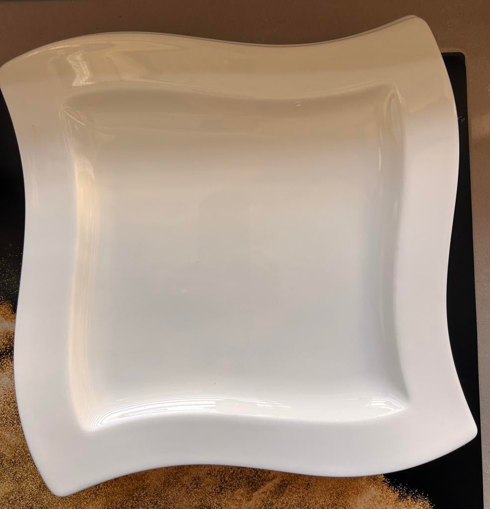 6 grote borden new wave villeroy en boch, Ophalen, Zo goed als nieuw, Porselein, Bord of Schaal