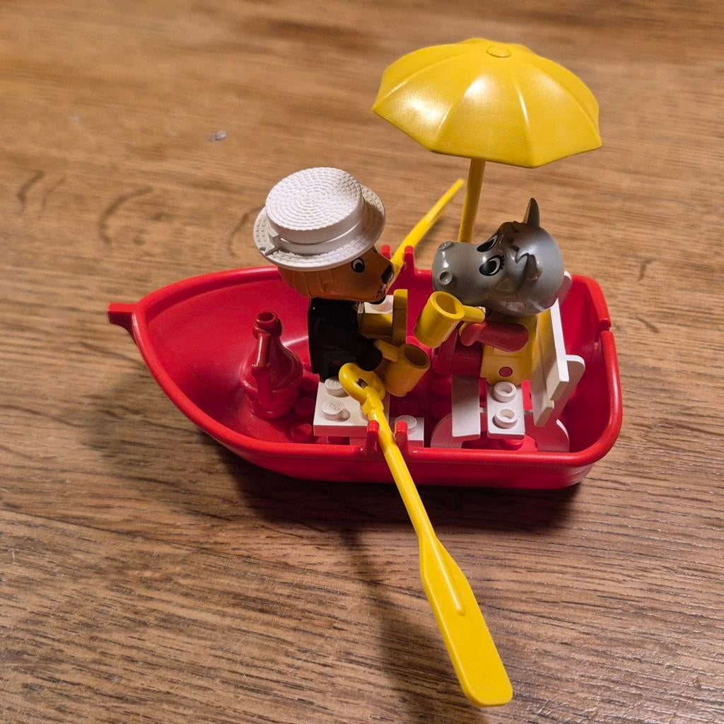 Fabuland 3622 Roeiboot Lionel Leeuw en Hannah Nijlpaard, Kinderen en Baby's, Speelgoed | Playmobil, Ophalen of Verzenden, Zo goed als nieuw