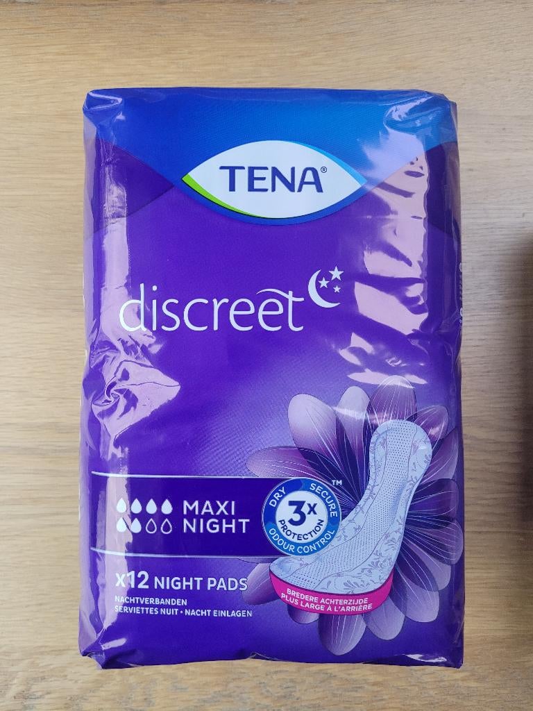 TENA Discreet Maxi Night – 12 stuks Nieuw (18 sets), Ophalen of Verzenden, Nieuw