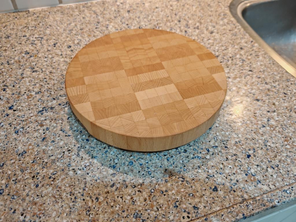 Bucket #2 - Handgemaakte snijplank kops - Beuk - 25.5cm rond, Ophalen of Verzenden, Nieuw