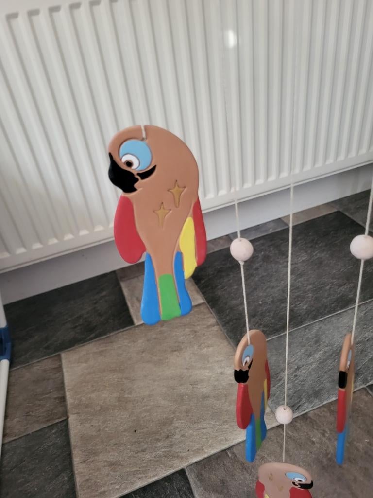 Mooie hang Mobiel voor Kinderkamer - Papegaaien, Ophalen of Verzenden, Zo goed als nieuw, Overige typen