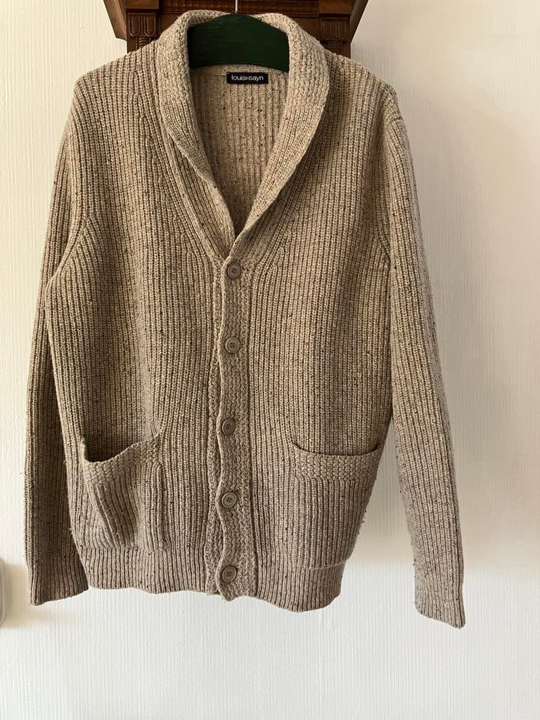 Peter Hahn lichtbruin 80% wollen vest mt 50 izgs, Ophalen of Verzenden, Gedragen, Maat 48/50 (M), Bruin