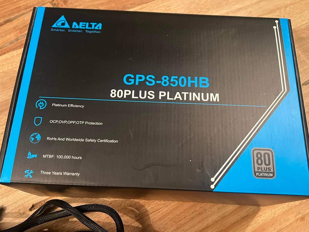 Delta power supply 850 watt platinum, Computers en Software, Interne voedingen, Ophalen of Verzenden, Zo goed als nieuw