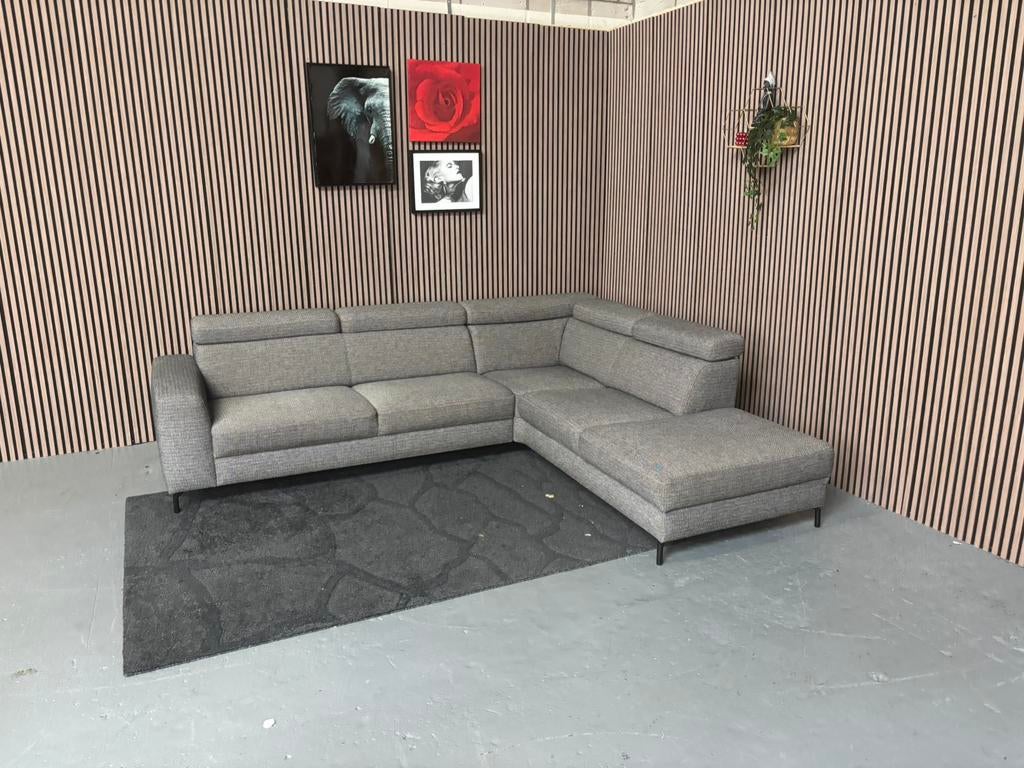 GRATIS LEVERING Hoekbank Donkergrijs 285x240 GEREINIGD, 250 tot 300 cm, Hoekbank, Ophalen of Verzenden, Zo goed als nieuw