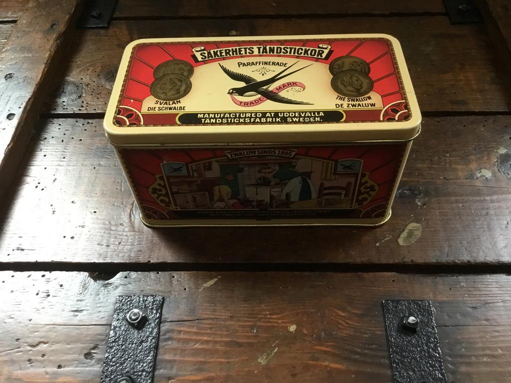 Zwaluw Lucifers blik., Ophalen of Verzenden, Zo goed als nieuw, Luciferdoosjes of -merken