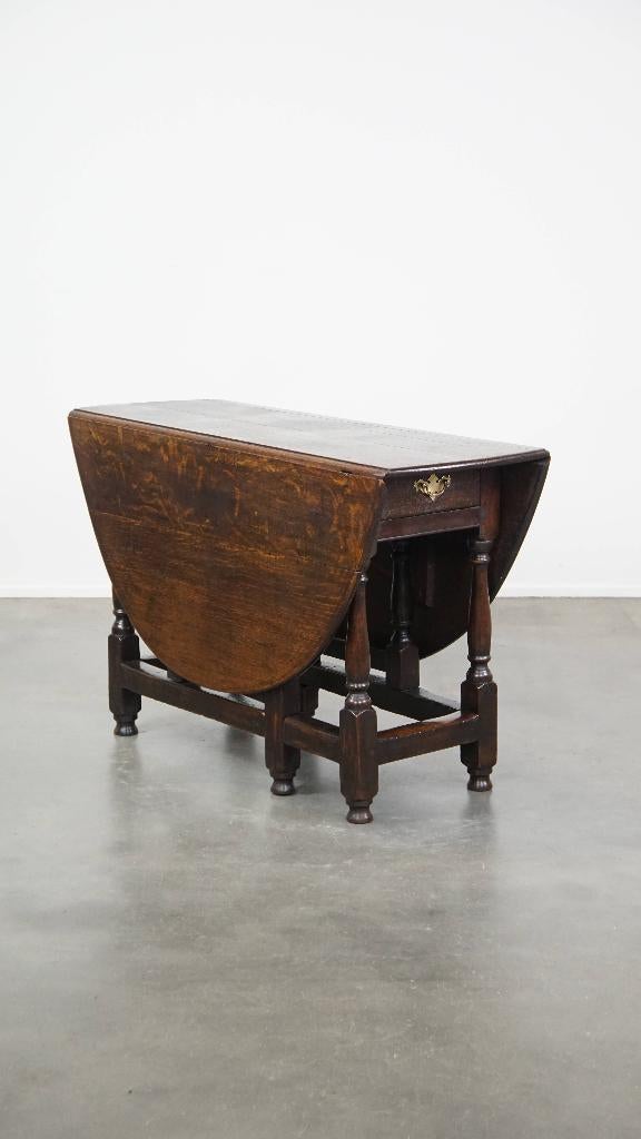 Zeer mooie antieke eikenhouten Engelse gateleg tafel, Antiek en Kunst, Ophalen