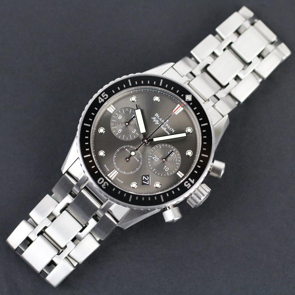 Blancpain Fifty Fathoms Bathyscaphe 43 (Zeer goed/ 2020), Sieraden, Tassen en Uiterlijk, Overige merken, Staal, Staal, Polshorloge