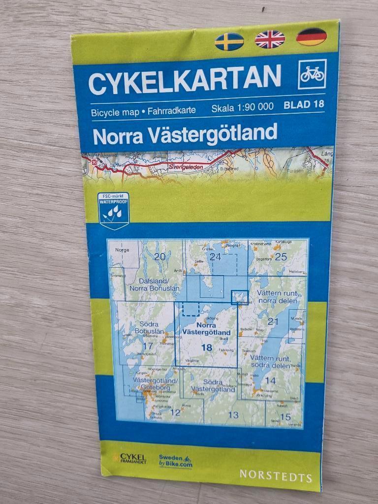 Fietskaart Zuid Zweden Nr 18, Overige merken, Europa, Ophalen of Verzenden, Zo goed als nieuw