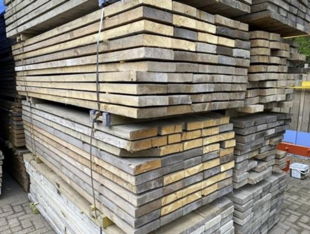 Gebruikte vuren balken 50x200mm, Ophalen, Gebruikt, 250 tot 300 cm, 50 mm of meer
