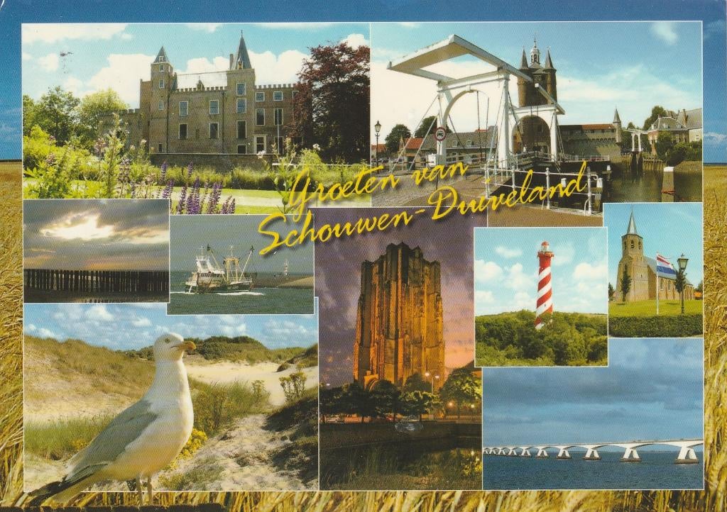 SCHOUWEN DUIVELAND Slot Duin Meeuw Zierikzee Zeelandbrug, Verzenden, 1980 tot heden, Ongelopen, Zeeland
