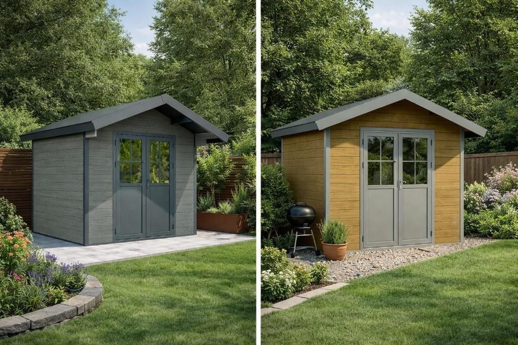 Tuinhuis met zadeldak kunststof  onderhoudsarm en duurzaam, Ophalen of Verzenden, Nieuw
