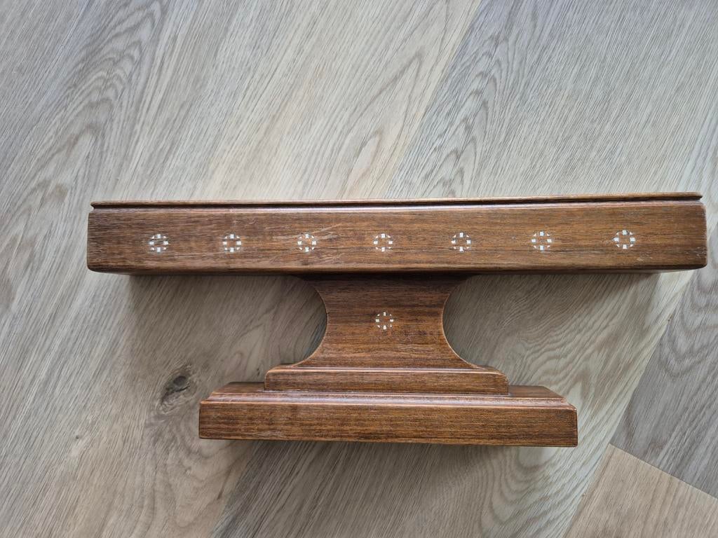 Houten vintage kandelaar, Ophalen of Verzenden, Hout, 25 tot 50 cm