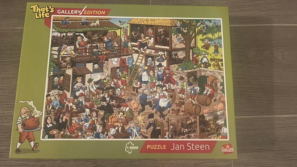 Zgan That’s life Jan Steen puzzel 1000 stukjes, Ophalen of Verzenden, 500 t/m 1500 stukjes, Zo goed als nieuw, Legpuzzel