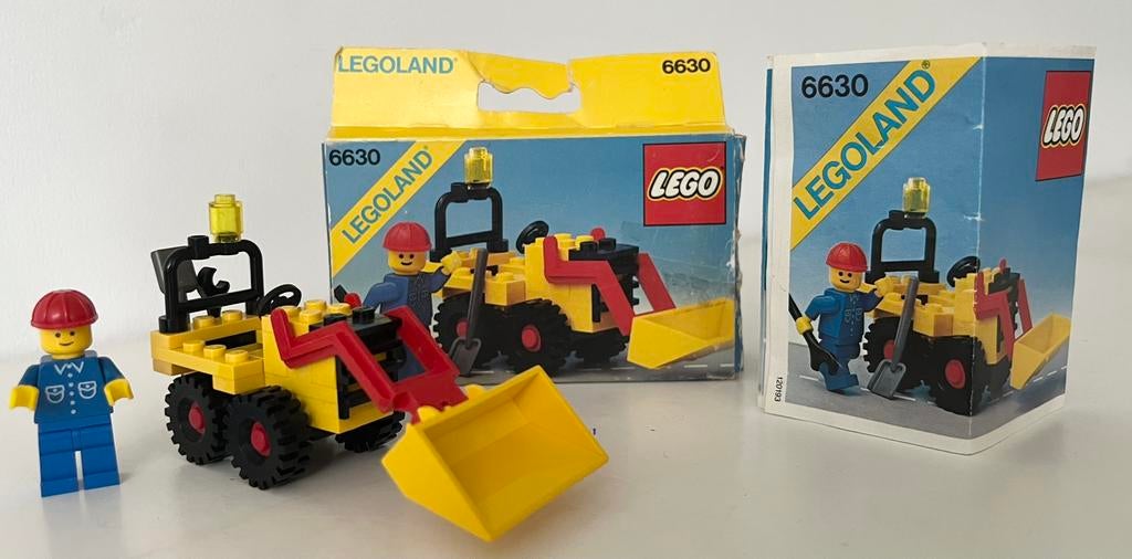 Lego Legoland 6603 Shovel truck met doos en instructie, Ophalen of Verzenden, Gebruikt, Complete set, Lego