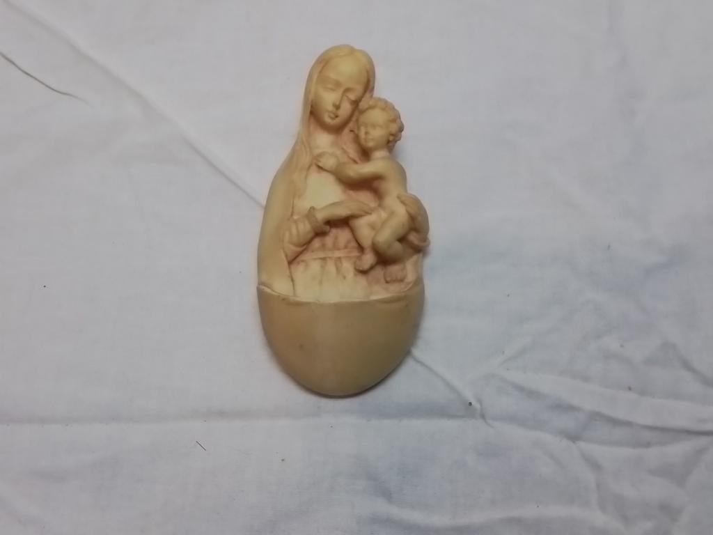 Wijwaterbakje Madonna met Kind - Made in Italy, Antiek en Kunst, Antiek | Religie, Ophalen of Verzenden