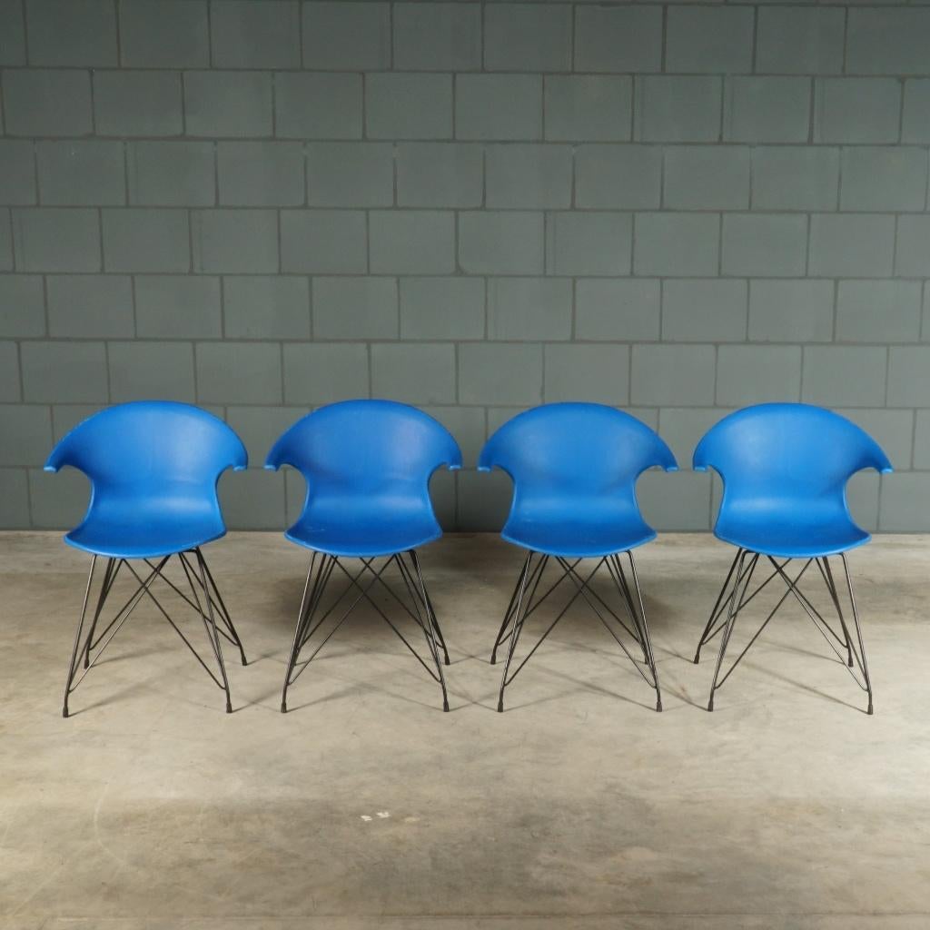 Vintage blauwe kuipstoelen – in stijl van Vitra Eames, Verzamelen, Ophalen of Verzenden, Huis en Inrichting