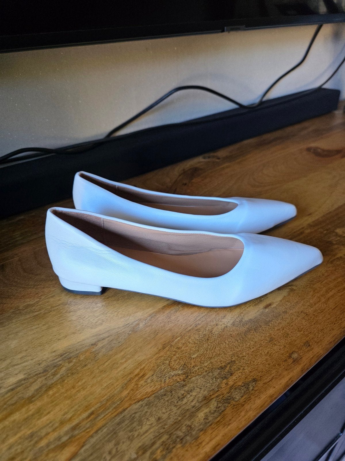 Nieuwe witte ballerina's - Maat 39, Kleding | Dames, Ophalen of Verzenden, Nieuw, Wit, Ballerina's