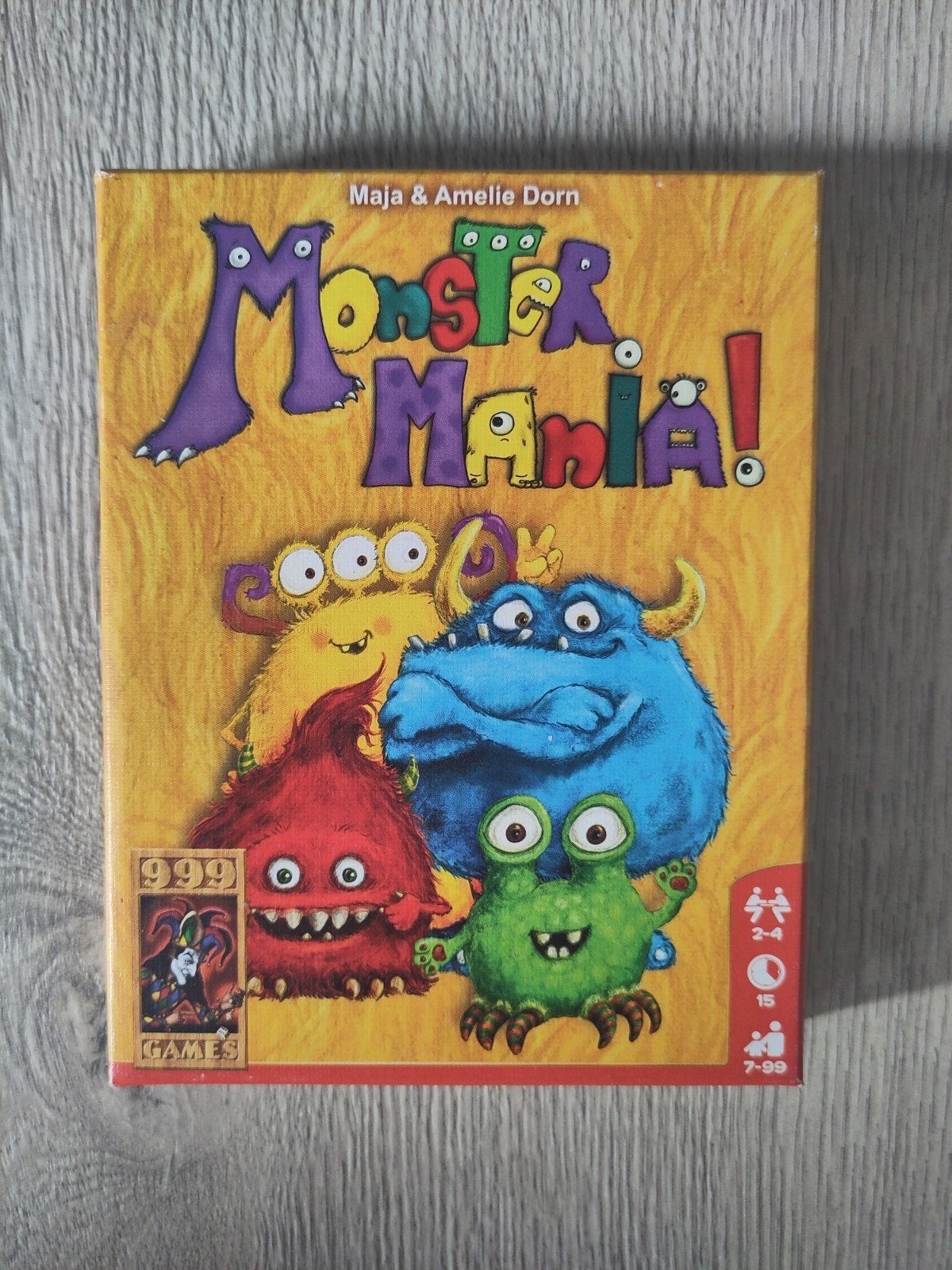 Monster Mania! Geheugenspel van 999 Games, Drie of vier spelers, Ophalen of Verzenden, Gebruikt, 999 Games