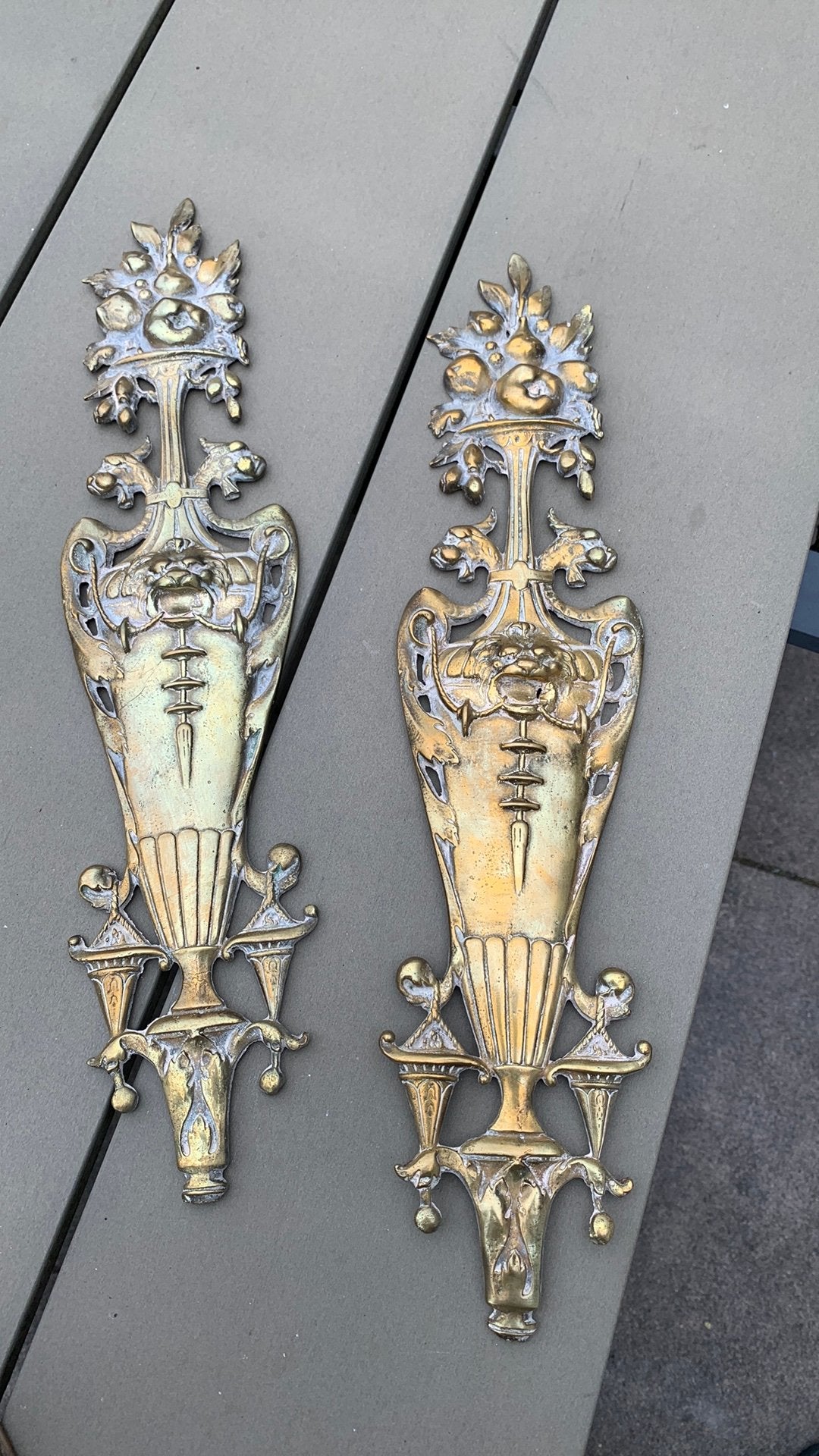 Paar antieke meubelornamenten CUBRA, Antiek en Kunst, Ophalen of Verzenden