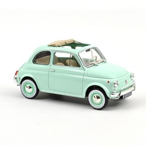 Fiat 500 L 1968 Pastel Blue New Baby Gift / 1:18 / Norev, 70-72 avenue de Bohlen 69120 Vaulx-en-Velin, Auto, Norev, Ophalen of Verzenden