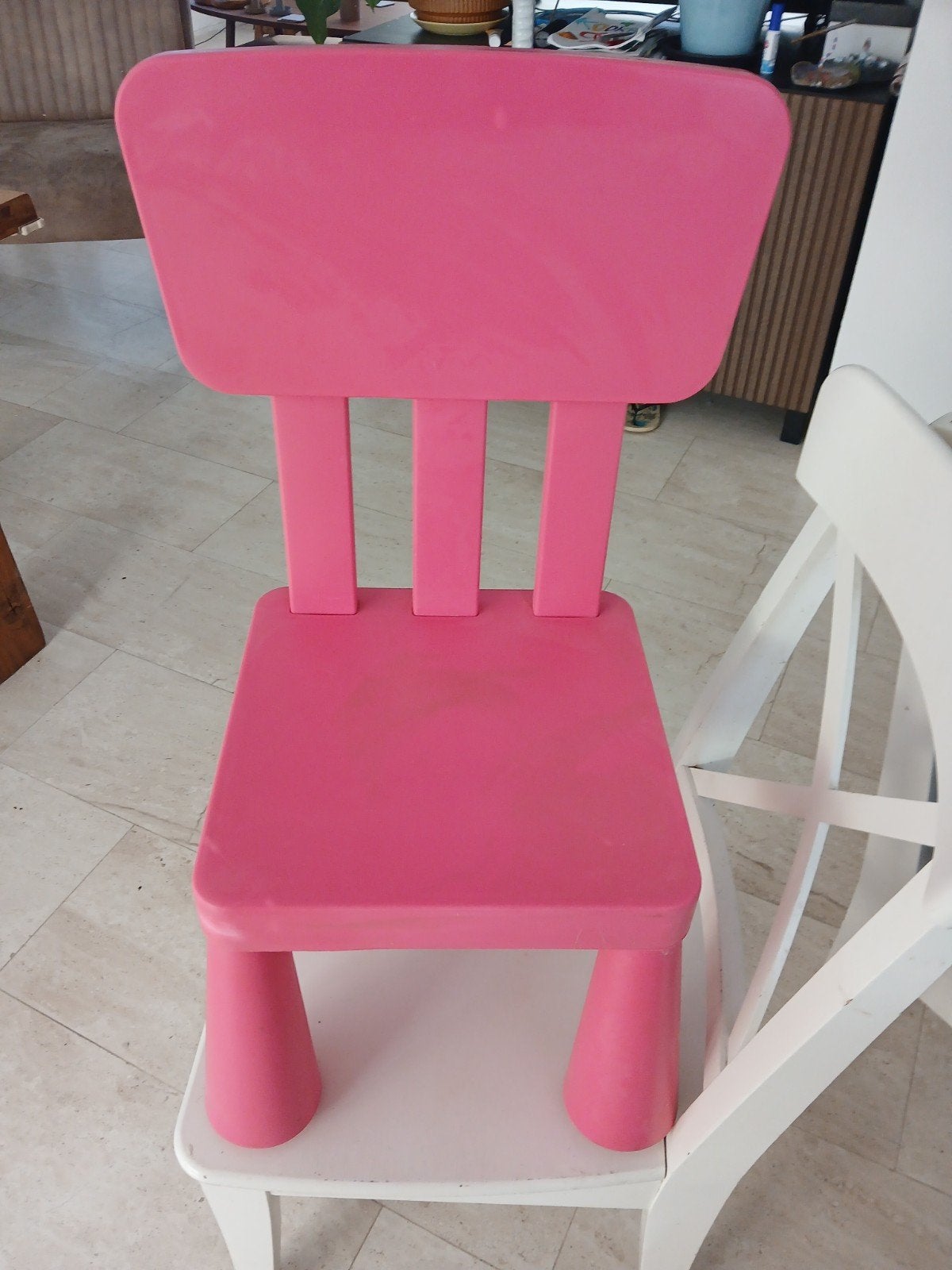 Roze kinderstoel mammut ikea, Ophalen, Gebruikt, Stoel(en)