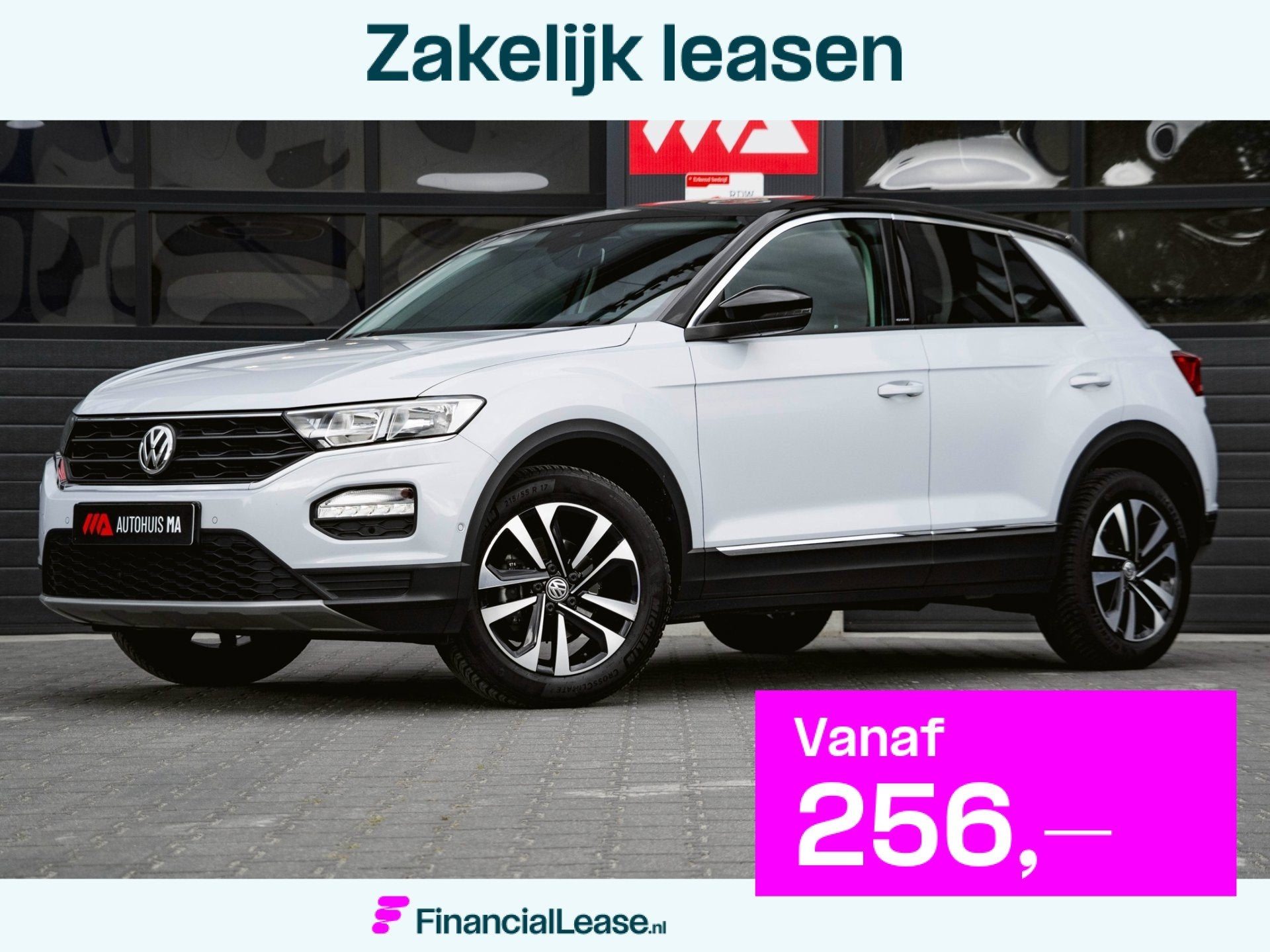 Volkswagen T-Roc 1.5 TSI Sport Business R | TREKHAAK | STOEL, Stof, 4 cilinders, 150 pk, Wit