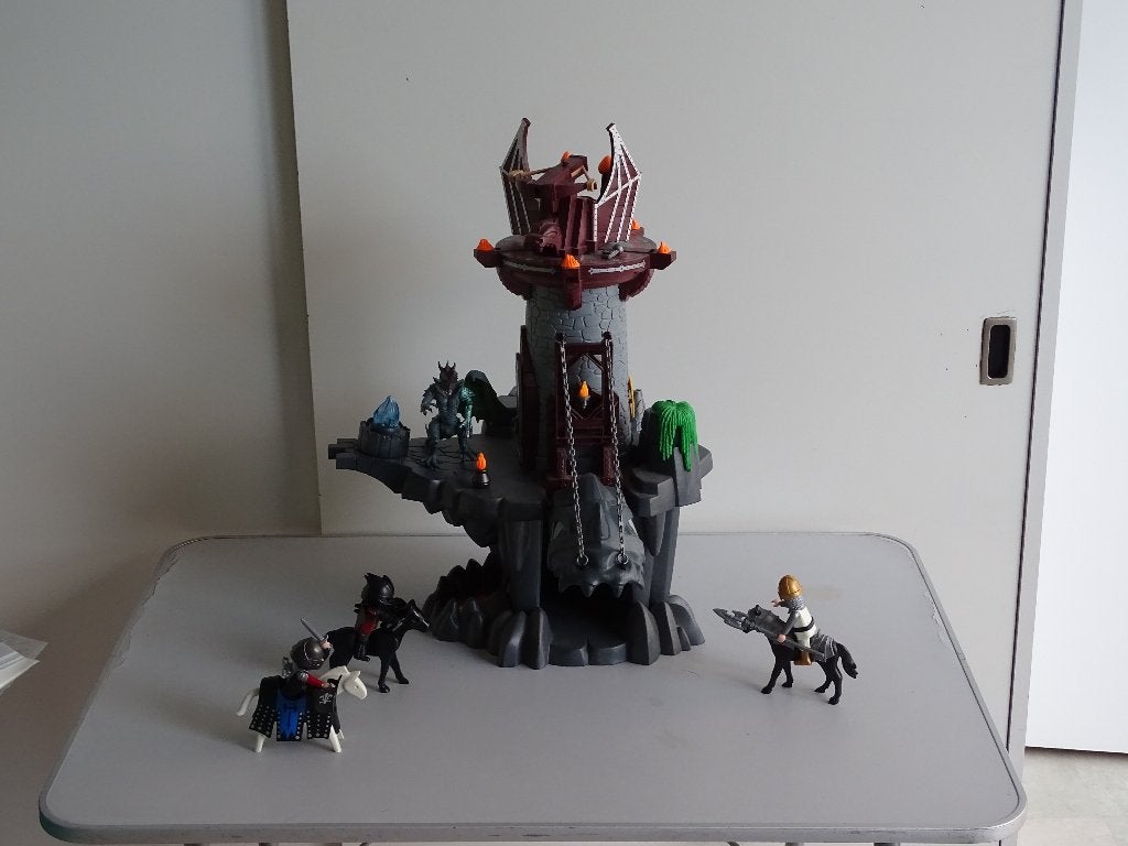 play mobil groene drakentoren set 4836 te koop, Ophalen, Complete set, Zo goed als nieuw, Kasteel/Fort