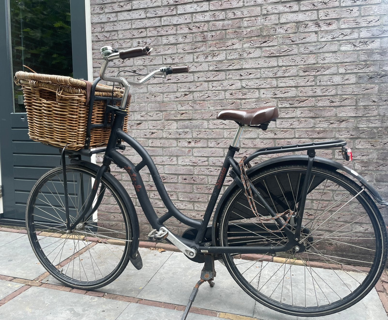 Sparta lola-jo zwarte dames transportfiets 28 inch, Ophalen, Terugtraprem, Sparta, Versnellingen