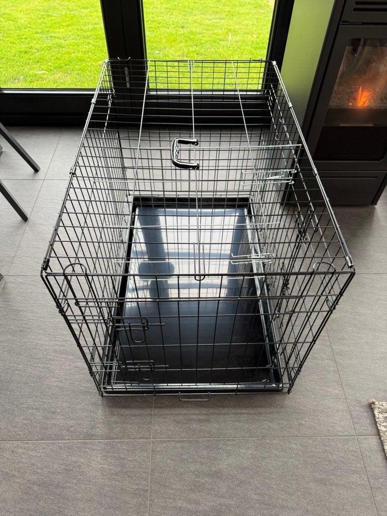 Hondenbench 59(b)x92(l)x65(h) cm kleur zwart, Dieren en Toebehoren, Ophalen, Zo goed als nieuw