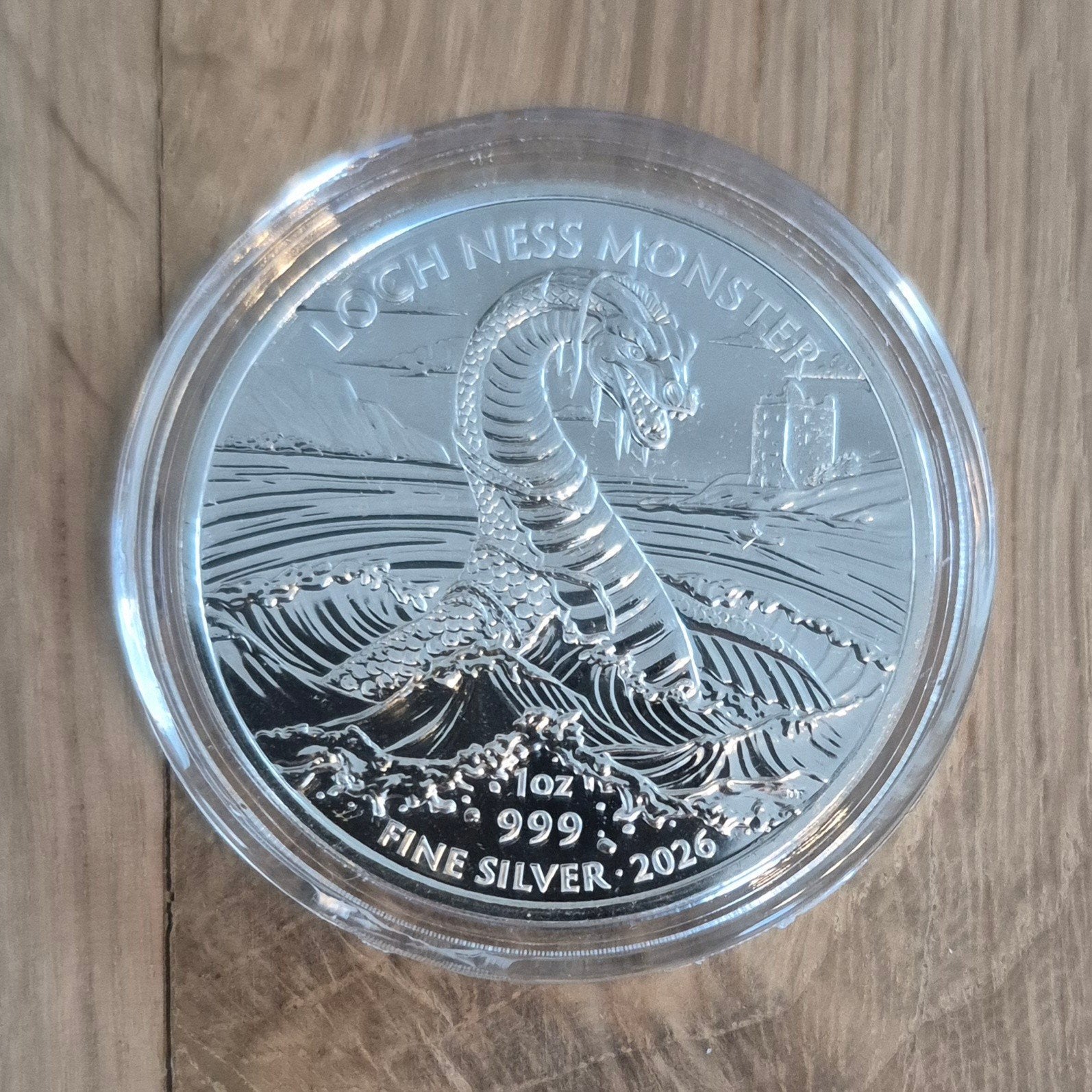 1 oz zilveren munt Royal Mint UK Loch Ness Monster 2026, Ophalen of Verzenden, Zilver