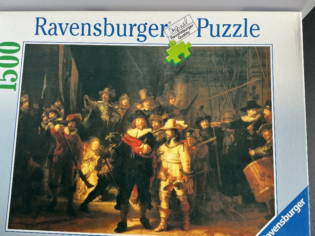 Ravensburg Puzzel # de nachtwacht, Ophalen of Verzenden, 500 t/m 1500 stukjes, Zo goed als nieuw, Legpuzzel