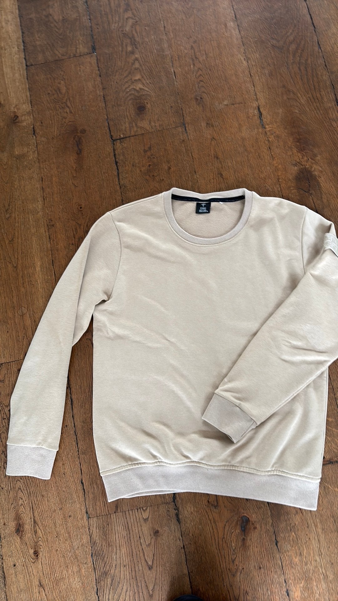 Lichtbruine beige sweater Stone Island maat M, Kleding | Heren, Ophalen of Verzenden, Zo goed als nieuw, Maat 48/50 (M), Beige