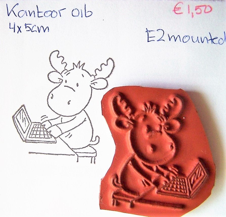 Kantoor 016 EZ mounted stempel, Hobby en Vrije tijd, Stempelen, Ophalen of Verzenden, Gebruikt, EZ-mounted stempel