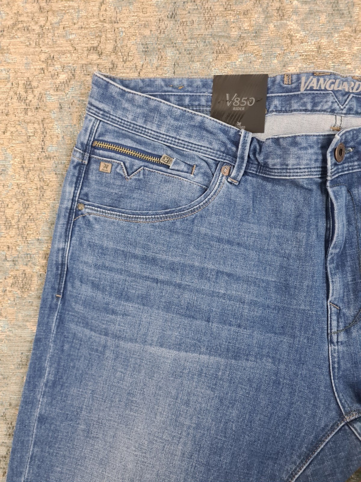 Vanguard V850 MBU W40 L32 NIEUW Slim STRETCH Bronno4032 Blue, W36 - W38 (confectie 52/54), New Yorkstraat 50, 1175 RD Lijnden