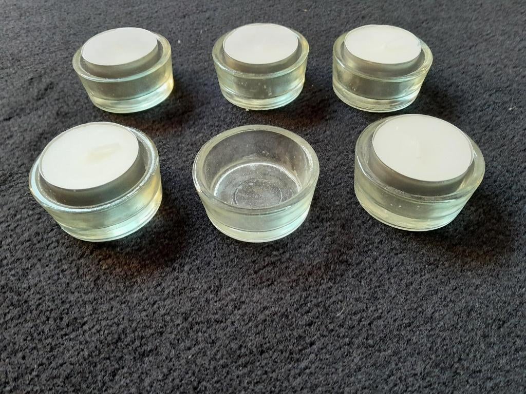 diverse waxinelichthouders, Overige materialen, Gebruikt, Ophalen of Verzenden, Kandelaar
