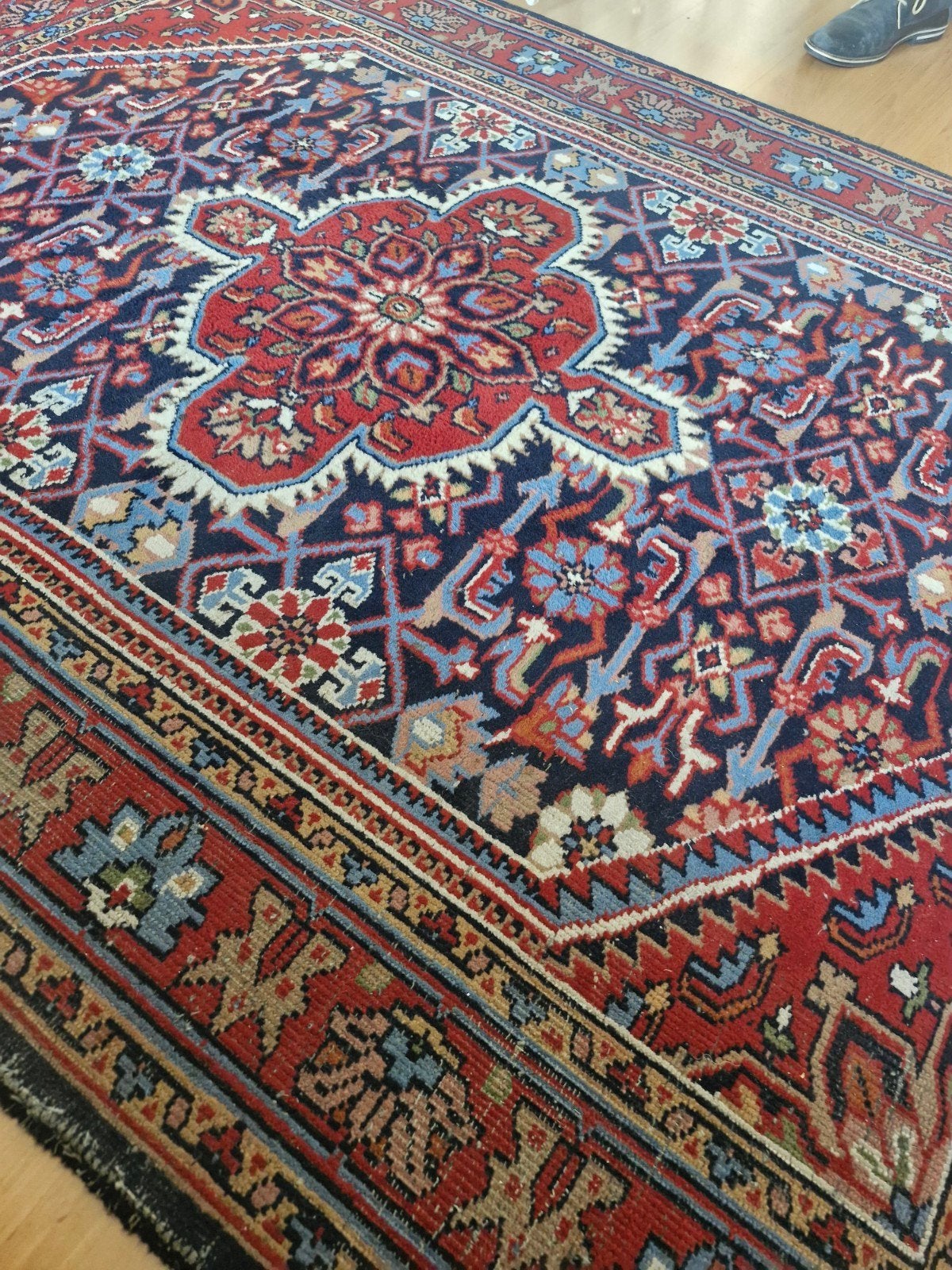 Prachtig Perzisch tapijt - 1.75 x 1.20 m, Ophalen, Gebruikt, 100 tot 150 cm, Blauw