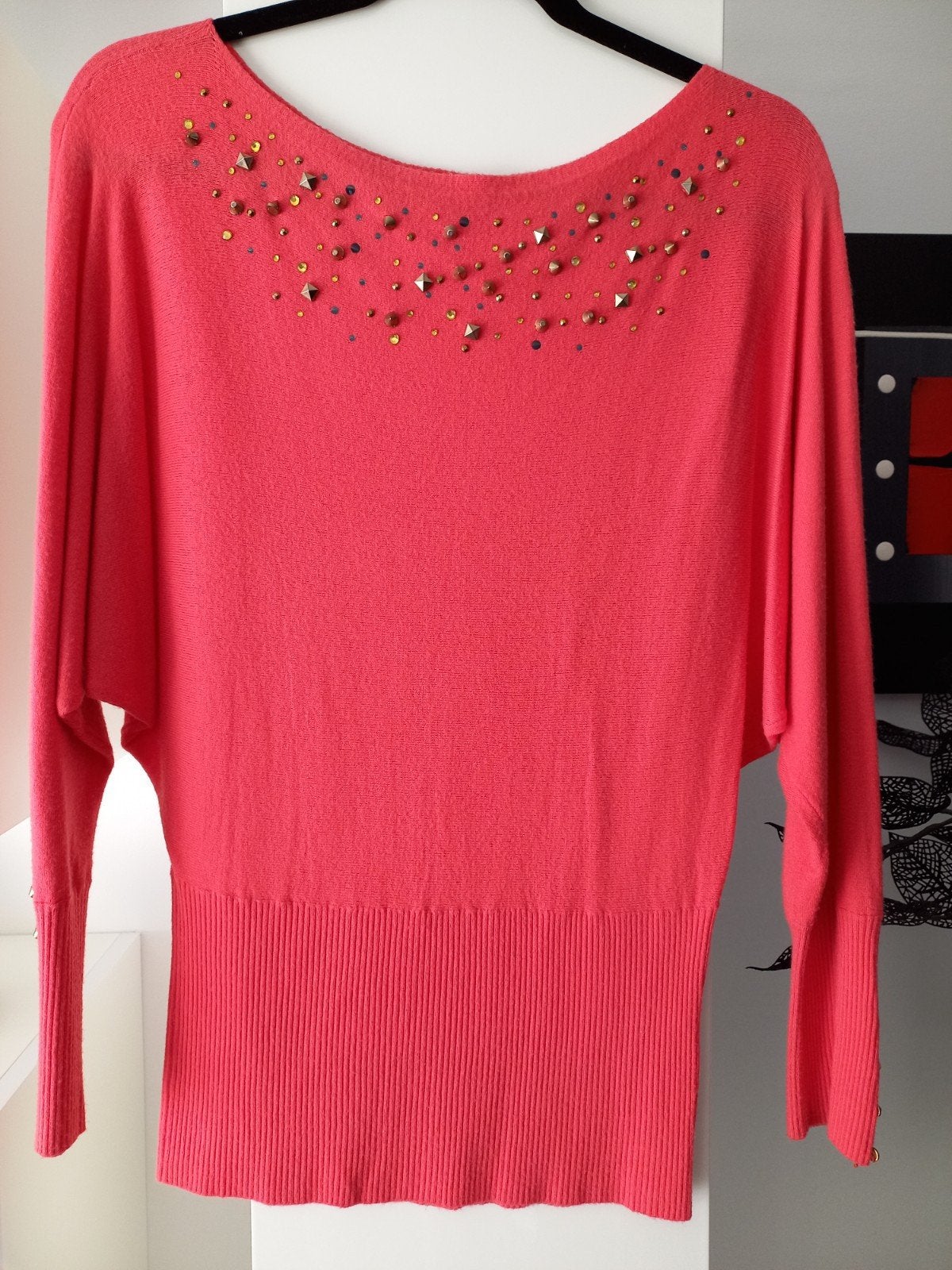 Leuke dunne trui met studs maat S nu, Ophalen of Verzenden, Gedragen, Maat 36 (S), Oranje