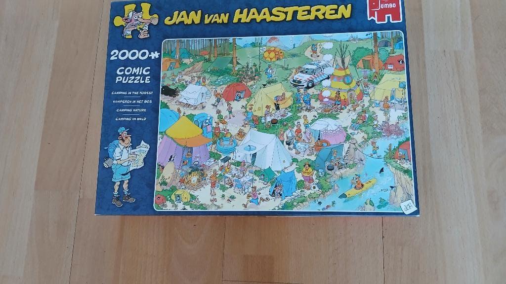 KAMPEREN IN HET BOS JAN VAN HAASTEREN 2000 STUKJES, Ophalen of Verzenden, Meer dan 1500 stukjes, Zo goed als nieuw, Legpuzzel