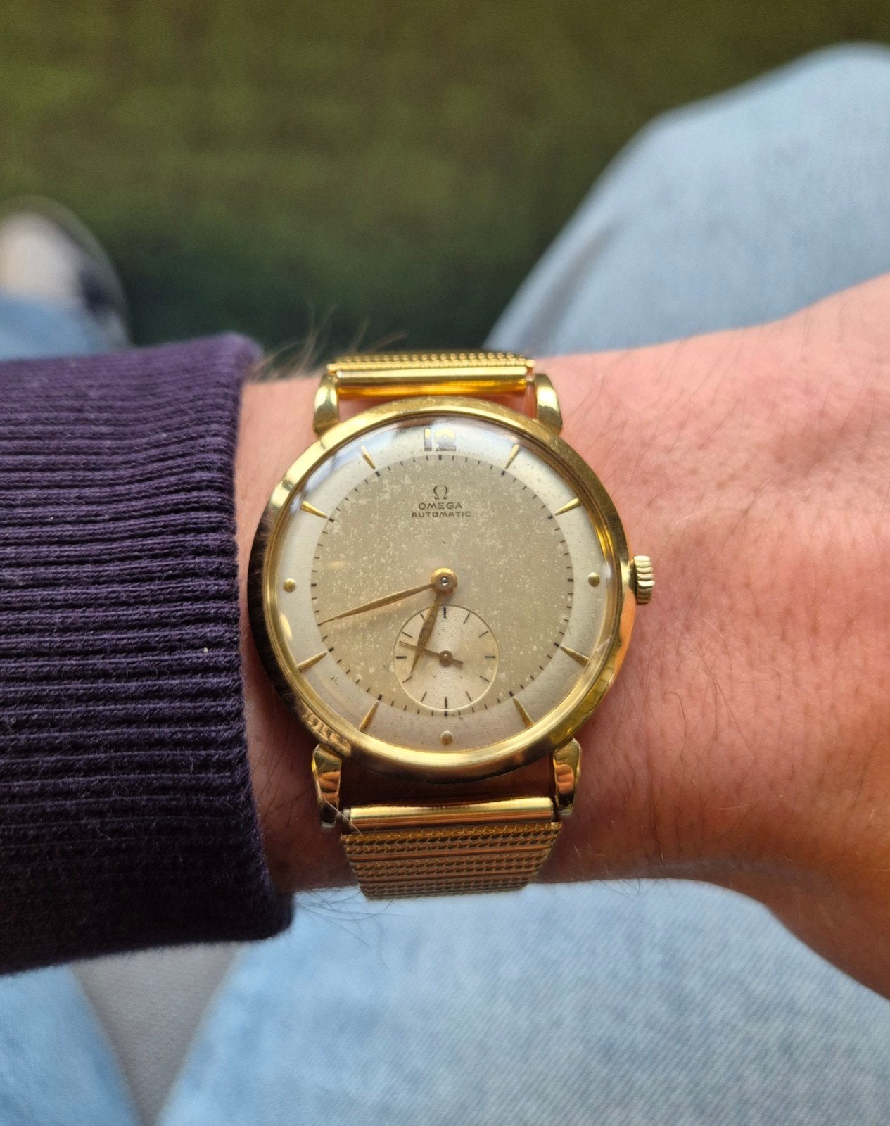 Omega Bumper Automatic 18k geelgoud, Ophalen of Verzenden, Goud, Overige merken