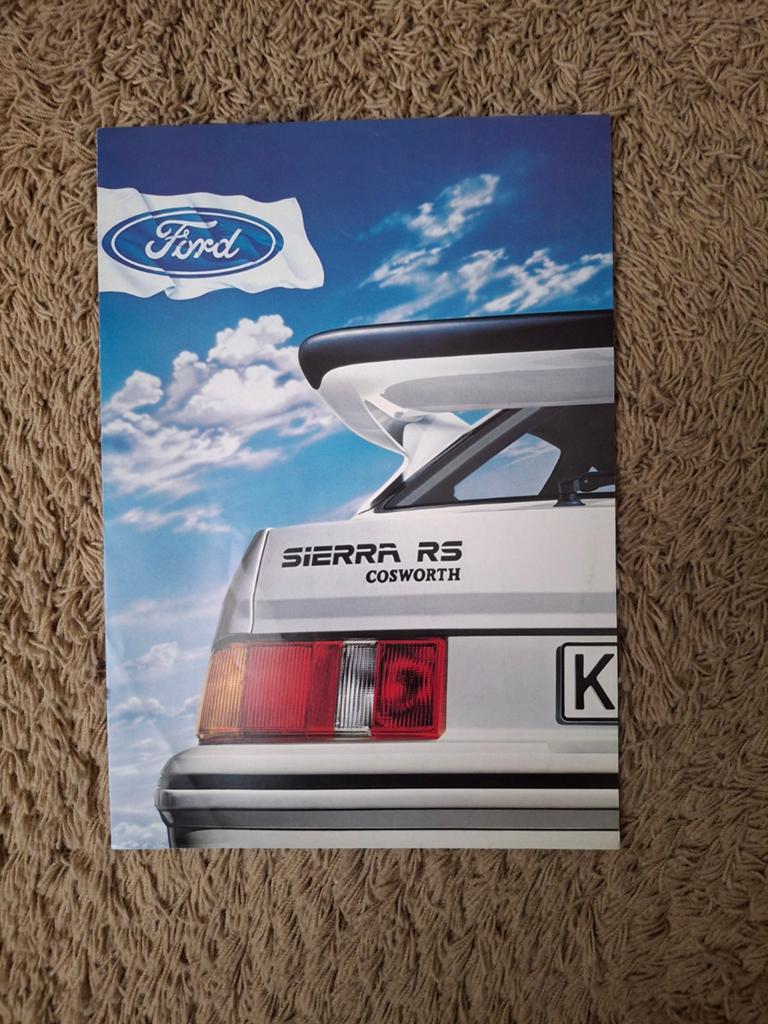 Autofolder Ford Sierra RS Cosworth 1986, Verzenden, Ford