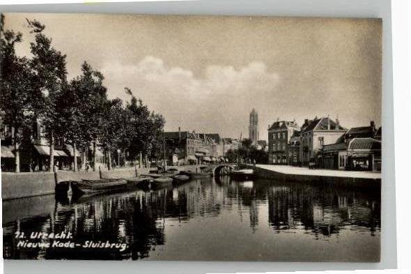 Utrecht (72) Nieuwe Kade Sluisbrug SPARO, Ophalen of Verzenden, 1920 tot 1940, Ongelopen, Utrecht