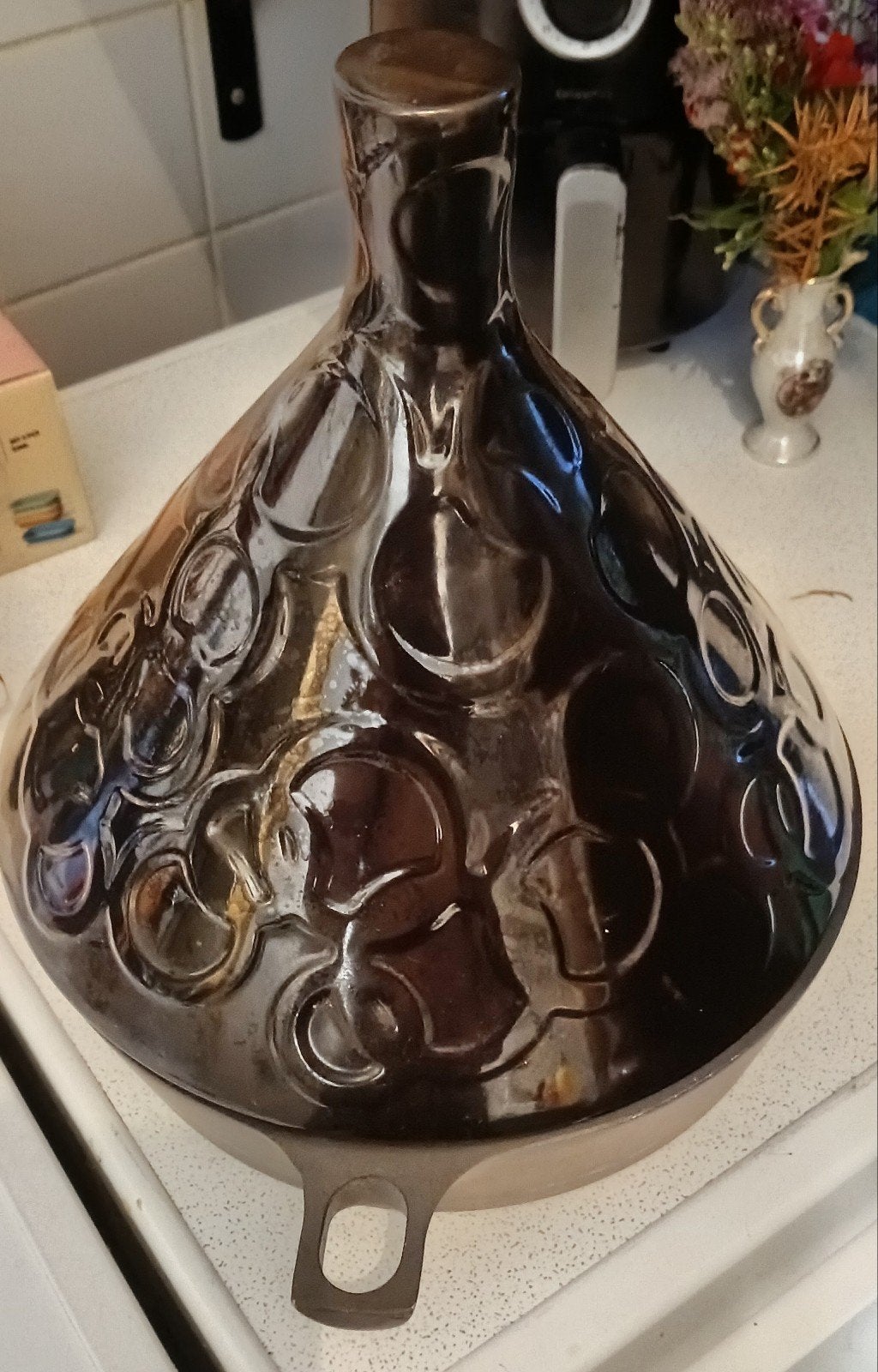 IKEA Tajine - Gietijzeren pan met deksel, Gebruikt, Gietijzer, Tajine, Ophalen of Verzenden