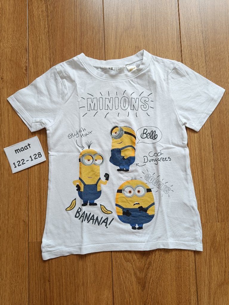 Minions t-shirt met korte mouwen H&M maat 122-128, Kinderen en Baby's, Gebruikt, Jongen of Meisje, H&M, Ophalen of Verzenden