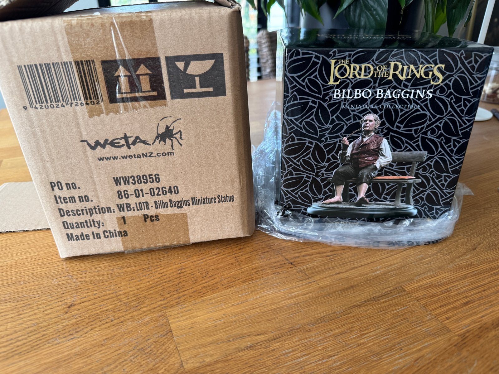 Weta The Lord of the Rings Bilbo Baggins Miniatuur Beeldje, Ophalen of Verzenden, Nieuw